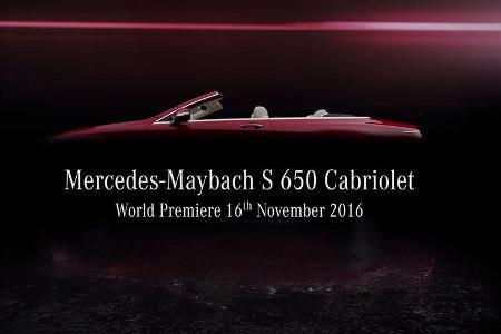 Mercedes-Maybach S 650 Cabrio Sperrfrist 12.11. 19.00 Uhr