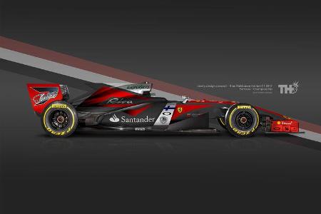 Kimi Räikkönen - F1-Autos mit Helm-Lackierung - 2016