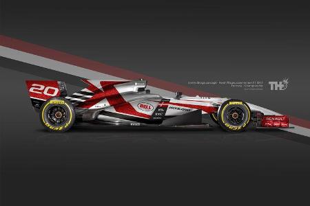 Kevin Magnussen - F1-Autos mit Helm-Lackierung - 2016