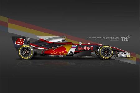Daniil Kvyat - F1-Autos mit Helm-Lackierung - 2016
