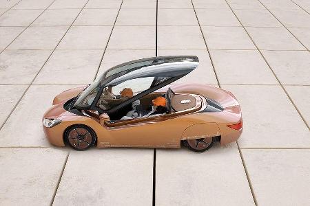 Maximal drei Personen finden unter dem elektrisch öffnenden Dach Platz.