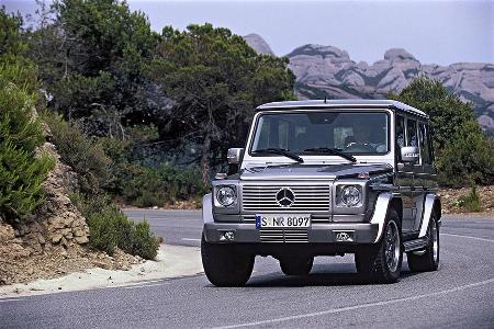 ... wer unbedingt mehr Leistung braucht, wird bei AMG mit dem G 55 AMG fündig. 507 PS sollten selbst für schwierigstes Gelän...