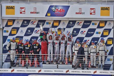 24h-Rennen Nrburgring 2014 - Siegerehrung - Podest - Podium