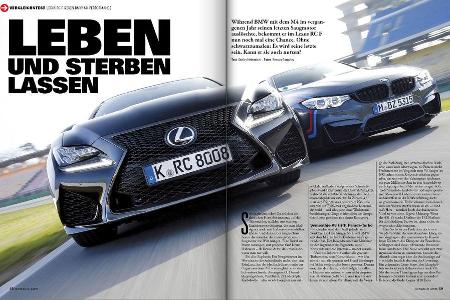 sport auto 04/15, Heftvorschau, Lexus RC F, BMW M4 Performance