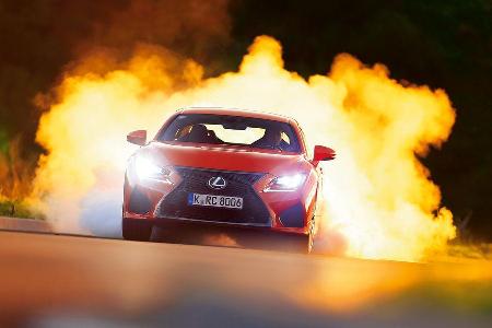 Lexus RC F, Frontansicht, Burnout