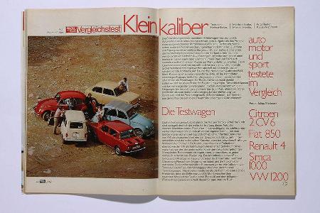 1971 im Vergleichstest landet der Citroën auf dem letzten Platz: 