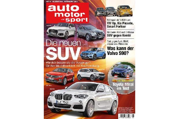 Neues Heft, auto motor und sport, Ausgabe 18/2016, Vorschau, Preview