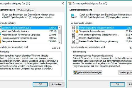 Zu wenig Platz ist die Ursache für viele Windows-Fehlfunktionen.
