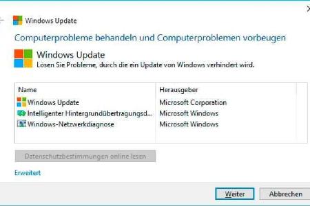 Update-Fehler beseitigen.
