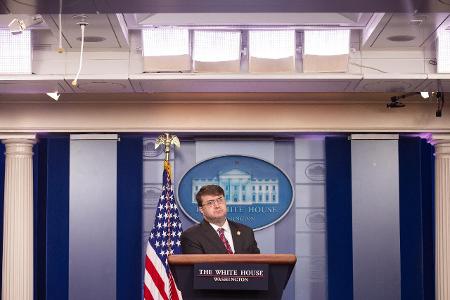 Secretary of Veterans Affairs Robert Wilkie speaks to member...