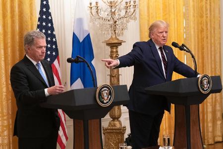 United States President Donald J. Trump meets with Finland s...