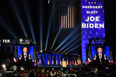 President-elect Joe Biden delivers his victory speech after ...