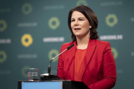 Pressekonferenz mit Annalena Baerbock, Bundesvorsitzende Gr...