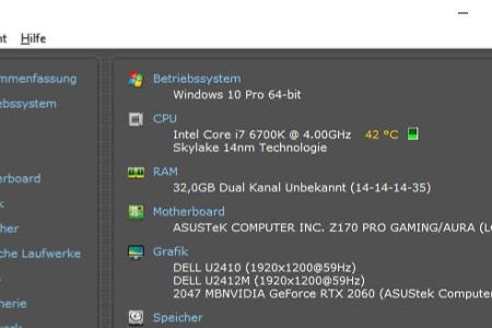 Speccy liefert detaillierte Informationen zu Betriebssystem, Motherboard und Laufwerken. Temperaturen lassen sich damit eben...