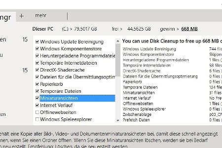 Cleanmgr+ ist ein Ersatz für das Windows-Tool zur Datenträgerbereinigung. Sie können wählen, in welchen Bereichen das Tool n...