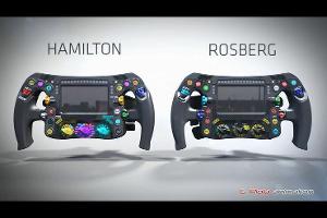 Hamilton und Rosberg im Lenkrad-Duell