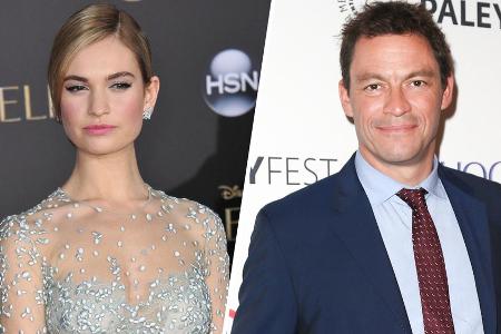 Lily James und Dominic West sollen sich in Rom näher gekommen sein.