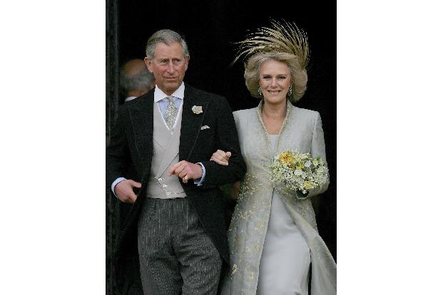 Britain's Prince Charles, Prince of Wales, and his bride Ca...