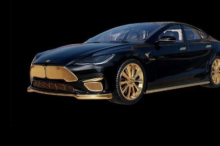 Tesla Model S Gold Caviar Excellence 24K