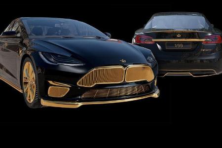 Tesla Model S Gold Caviar Excellence 24K