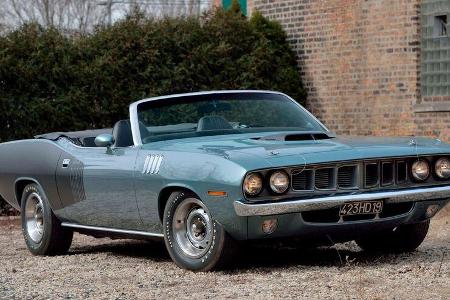 1971er Plymouth Hemi Cuda Convertible mit Handschaltung