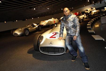 Lewis Hamilton Mercedes Museum 2013