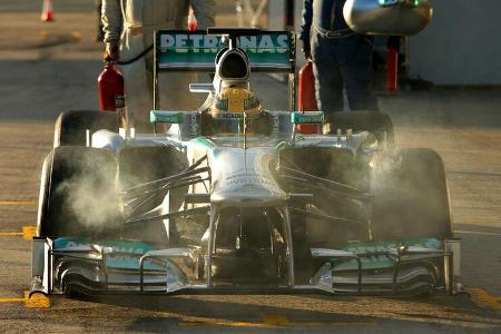 Lewis Hamilton, Mercedes, Formel 1-Test, Jerez, 8. Februar 2013