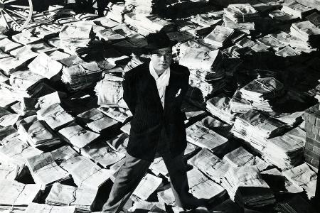 Orson Welles als Zeitungsmogul Charles Foster Kane in Orson Welles als Zeitungsmogul Charles Foster Kane in