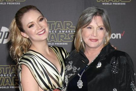 Billie Lourd (l.) und Carrie Fisher im Jahr 2015