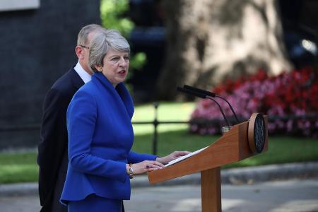 Current British Prime Minster, Theresa May, with husband Phi...