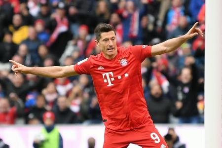 Robert Lewandowski vom FC Bayern München hat seine Tor-Ausbeute in der Bundesliga weiter nach oben geschraubt - und ist noch...