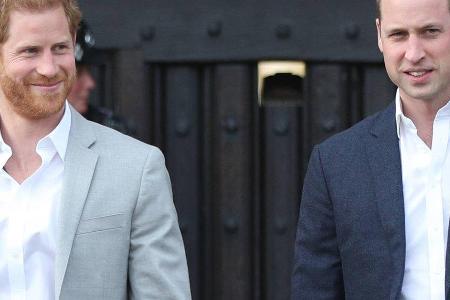 Prinz Harry und Prinz William (r.) werden getrennte Reden zur Einweihung der Statue halten.