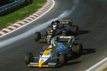 Hier wurde Rosberg von Nigel Mansell im Lotus verfolgt.