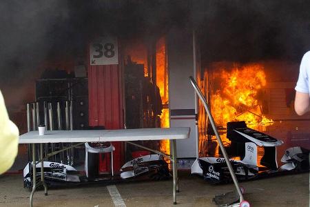 Feuer Williams GP Spanien 2012