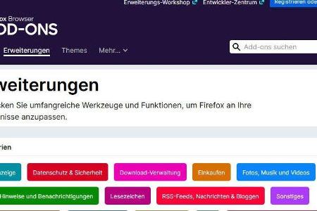 Alle Programme lassen sich mit weit über tausend Add-ons mit zusätzlichen Funktionen ausstatten.