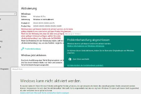 Windows 10 kann sich oft nach einem Hardwarewechsel nicht aktivieren. Dies lässt sich in der Regel allerdings leicht beheben.