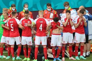 Beim EM-Spiel in Kopenhagen: Däne Eriksen kollabiert