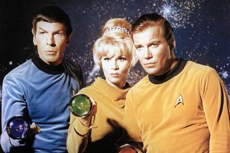 Als Mr./Commander/Captain Spock wurde Leonard Nimoy (l.) in der US-Serie 