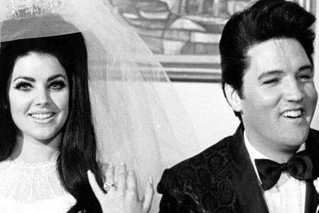 Priscilla Presley bei ihrer Hochzeit mit Elvis 1967.