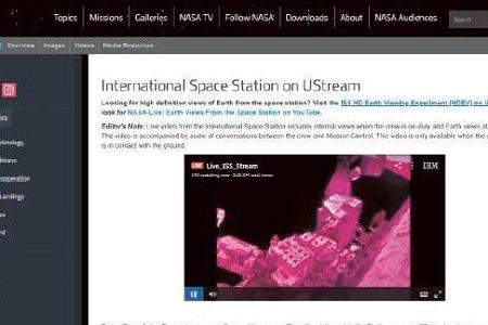 Die NASA bietet verschiedene Livestreams zur Raumstation ISS. Ein Ort, an den Sie unter normalen Umständen nicht gelangen wü...