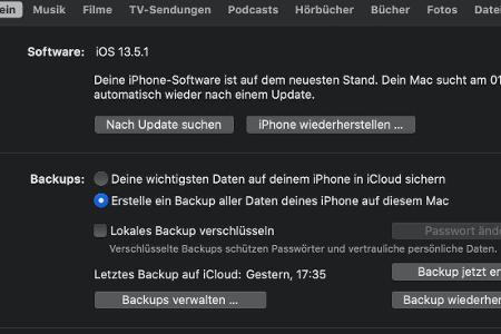 Erstellen Sie ein verschlüsseltes Backup, um den Wiederherstellungsprozess so unkompliziert wie möglich zu gestalten.