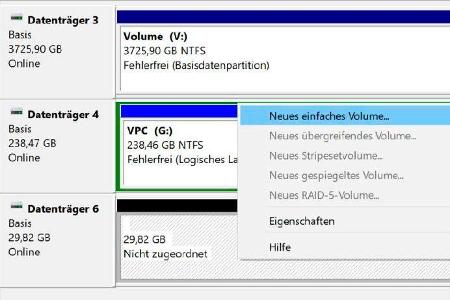 Über die Datenträgerverwaltung