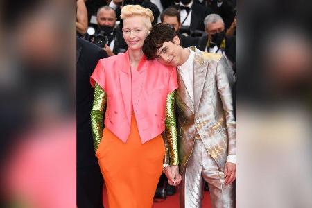 Timothée Chalamet und Tilda Swinton bei der Cannes-Premiere von 