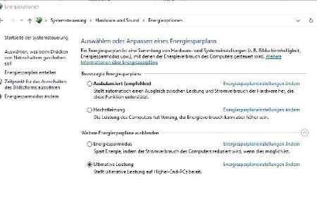 Ultimative Leistung in Windows 10 aktivieren
