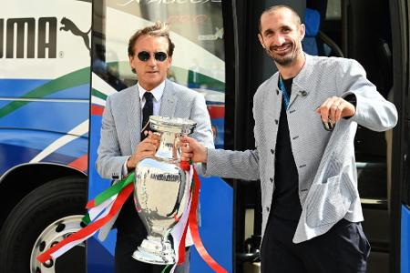 Mancini dankt Italiens Spielern: 