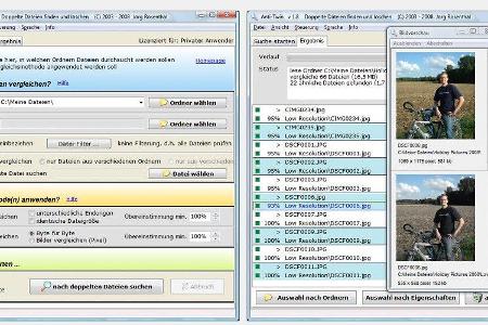 Anti-Twin: Sämtliche auf der Festplatte doppelt vorhandenen Dateien findet Anti-Twin rasch heraus. Die Entsorgung überflüssi...