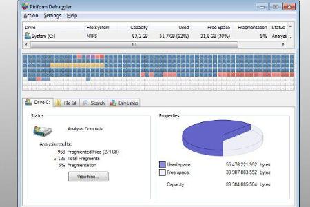 Defraggler: Defraggler ist eine kostenlose Defragmentierungssoftware, mit der Sie Ihre Festplatten gemäß Ihren Prioritäten a...
