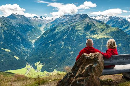 Auch im Sommer ist der Ausblick auf die Berge atemberaubend.