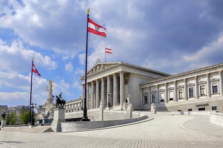 Hier schlägt das politische Zentrum des Landes. Das Parlament von Österreich.