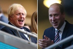 EM: Prinz William und Boris Johnson jubeln für England